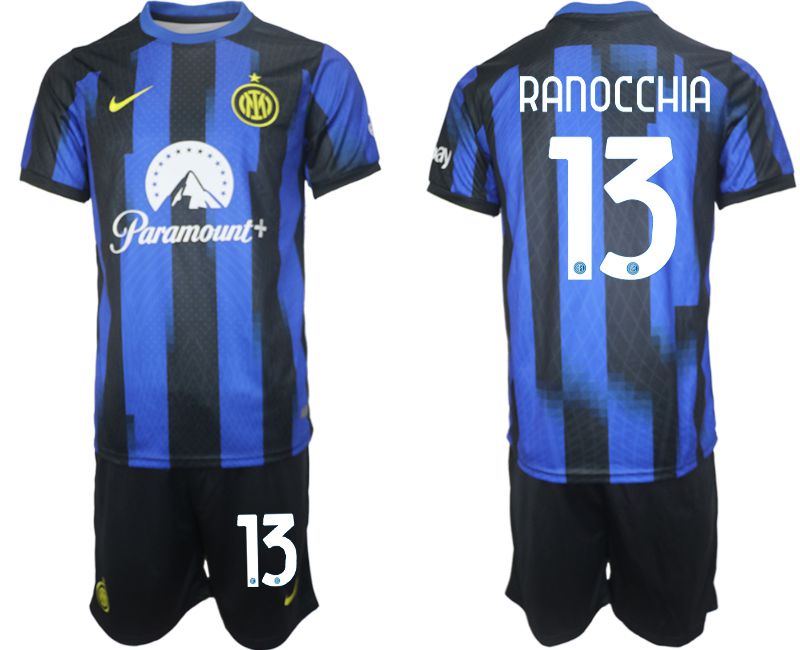 Men 2023-2024 Club Inter Milan home blue #13 Soccer Jersey